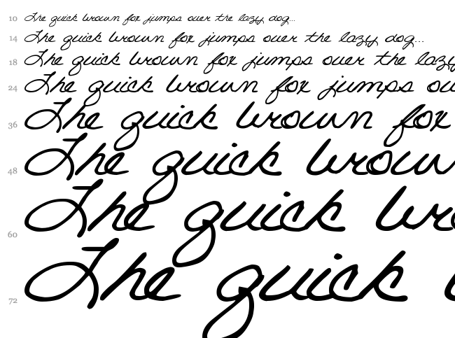 DJB Room Mother Script font waterfall